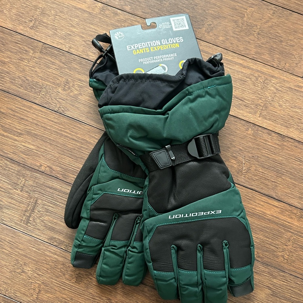 Men's Green and Black Expedition‎ Gloves